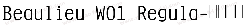 Beaulieu W01 Regula字体转换